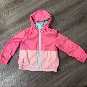 Eddie Bauer Girls Pink Hooded Windbreaker Jacket